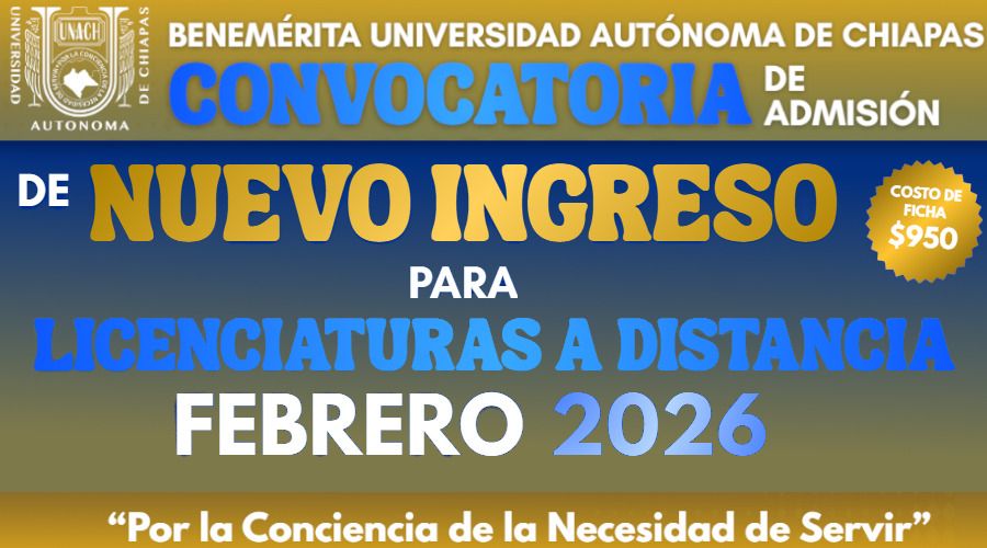 Convocatoria de admisión para licenciaturas a distancia febrero 2026