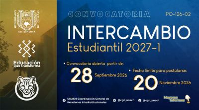 Convocatoria de Intercambio Acad&eacute;mico 2027-1